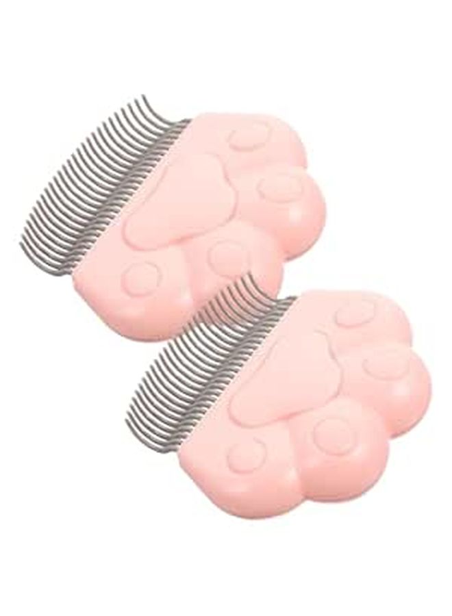 2Pcs Pet Grooming Brush and Comb Set for Cats Dogs Hair Removal Detangling Massage Tool - Image 1