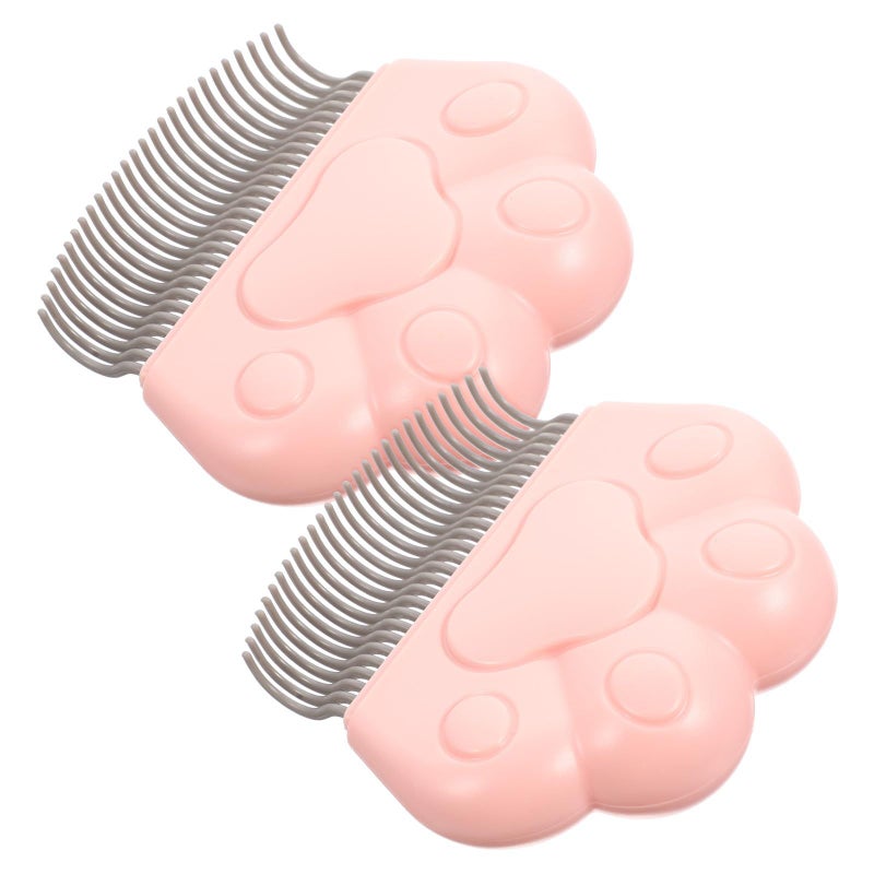 2Pcs Pet Grooming Brush and Comb Set for Cats Dogs Hair Removal Detangling Massage Tool - Image 2
