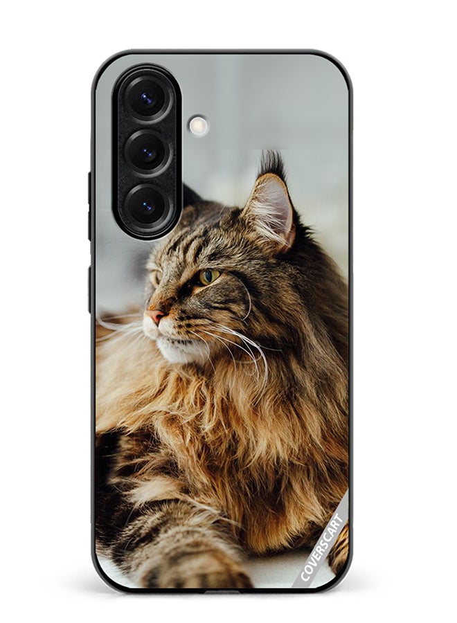 VR CREATIVE Protective Case Cover For Samsung Galaxy S25 Angry Cat Design Multicolour