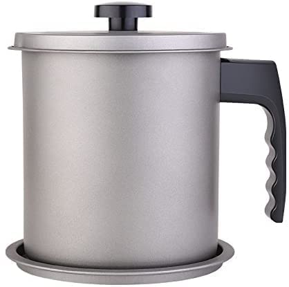 VIPREKHO Kitchen Oil Filter Pot Container Grease with Strainer 14L Used Cooking Oil Storage Can with Fine Mesh Filter Removable Tray with Keeper and Lid for Frying Cooking Oil Fryer Refining Pot - Image 3