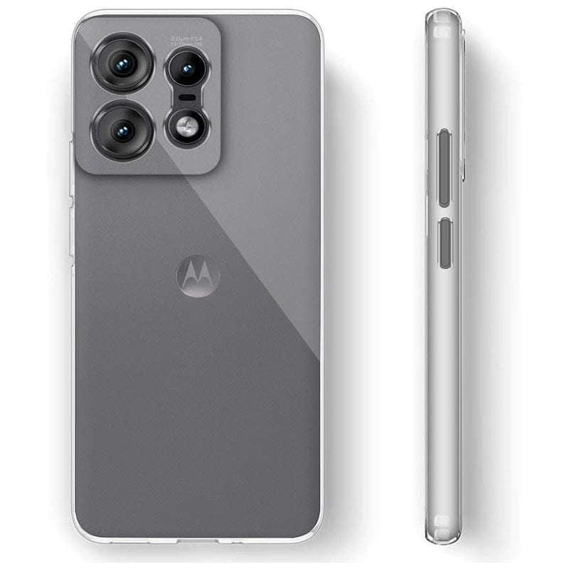 DD SON Premium Ultra Clear Soft Slim Back Cover Case for Motorola Moto Edge 50 Pro (5G) with Camera Protection and Dust Proof Transparent Back Cover (Silicone, Transparent) - Image 5