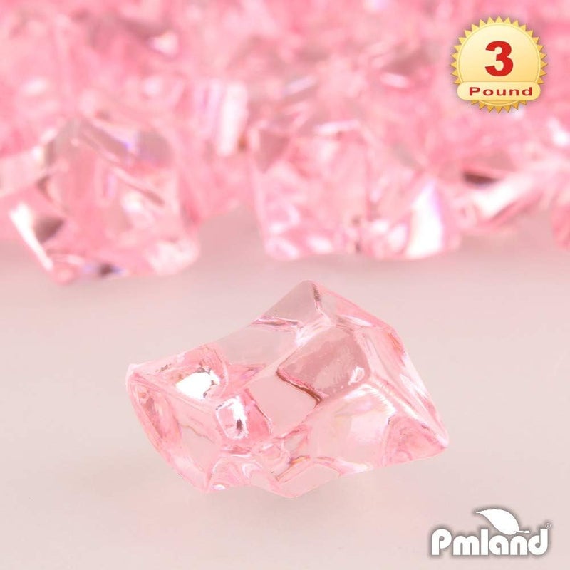 PM لاند PMLAND أحجار جليدية أكريليكية باللون الأخضر، 550 قطعة، في كيس بسعة 2.25 قارورة. بلورات وجواهر مزيفة على شكل مكعبات مطحونة، مناسبة لملء الأواني وتزيين المناسبات الاحتفالية وحفلات الزفاف. - Image 3