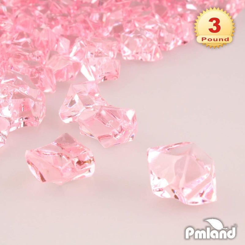 PM لاند PMLAND أحجار جليدية أكريليكية باللون الأخضر، 550 قطعة، في كيس بسعة 2.25 قارورة. بلورات وجواهر مزيفة على شكل مكعبات مطحونة، مناسبة لملء الأواني وتزيين المناسبات الاحتفالية وحفلات الزفاف. - Image 4