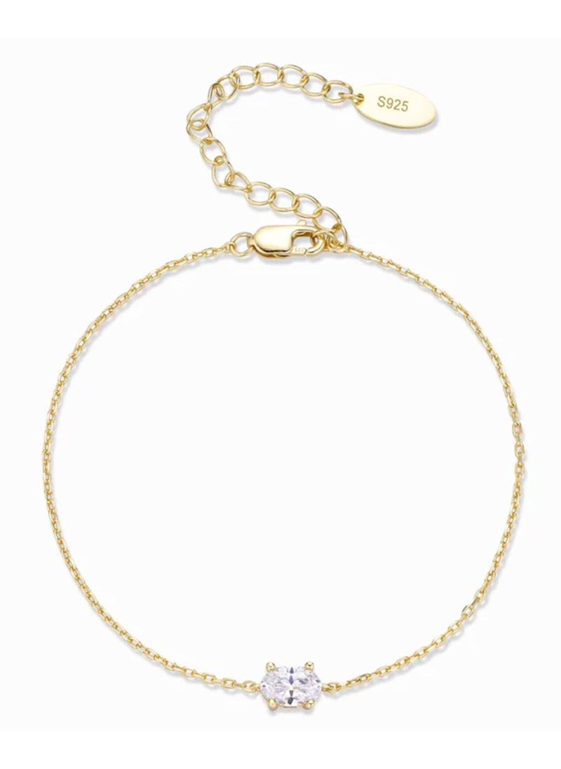 LAVEEN JEWELLERY Adjustable Bracelet for Women With Pear Stone | 18k Gold Plated, 925 Sterling Silver |  5A Hand-Carved Cubic Zirconia | Gold Plated Bracelets for Women  - Image 5