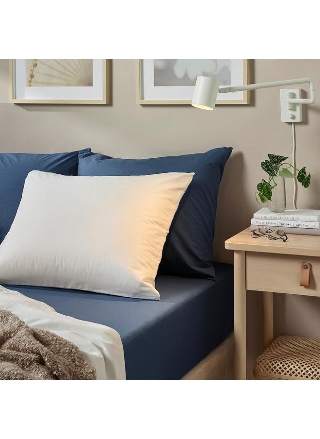 Generic Fitted sheet, dark blue, 140x200 cm  - Image 3