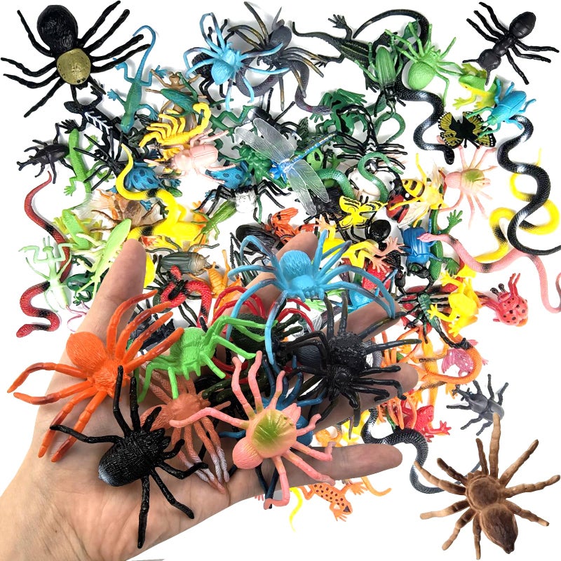 YOOHUA 112PCS Realistic Mini Bugs Toy Plastic Insects Figurines For Kid Children Toddler Fake Play Bug For Insect Themed Garden Party Halloween Goody Bag Filler Christmas Stocking Stuffers Cake Topper - Image 3