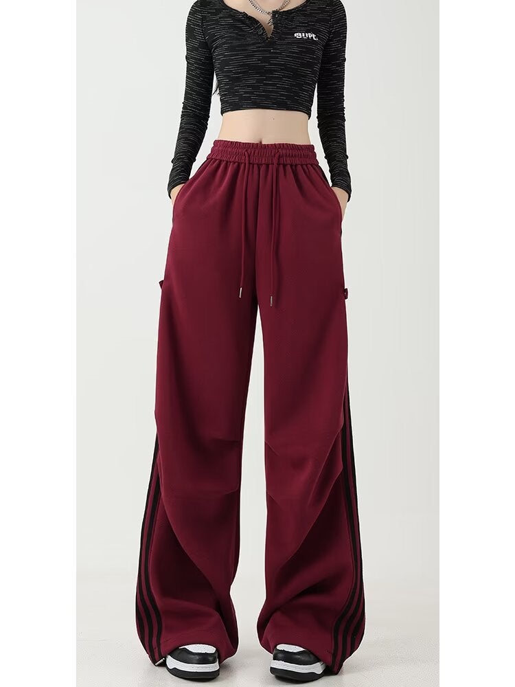 Tall Long Striped Pants Men'S Autumn Dipping Plus Size Sweatpants Loose Wide-Leg Casual Pants Women'S - Image 3