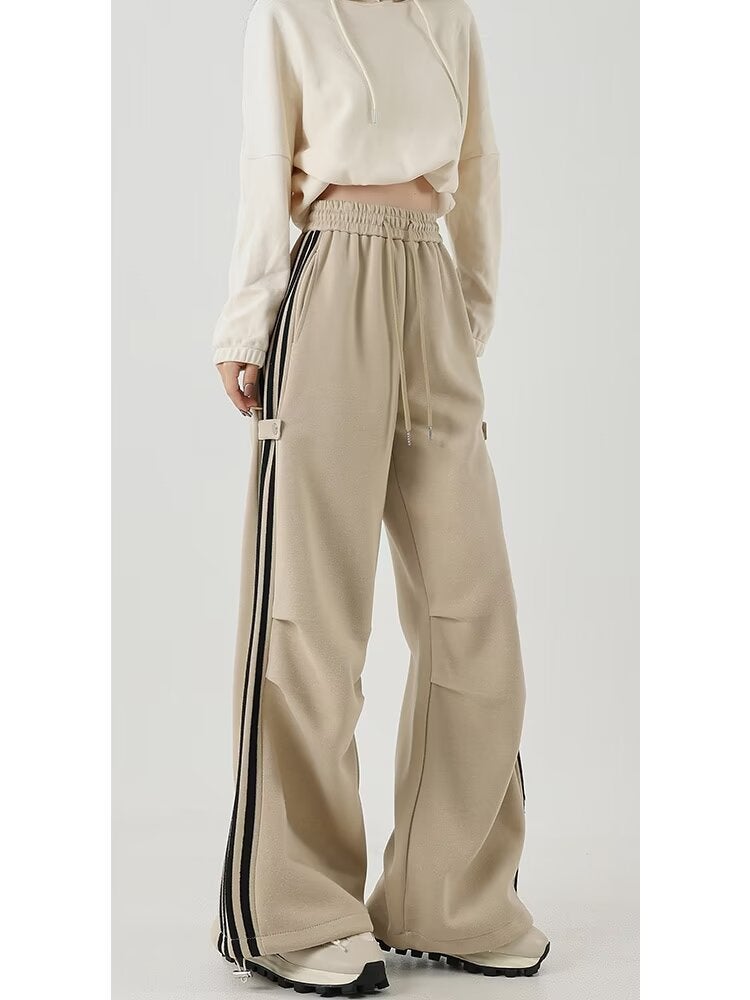 Tall Long Striped Pants Men'S Autumn Dipping Plus Size Sweatpants Loose Wide-Leg Casual Pants Women'S - Image 4