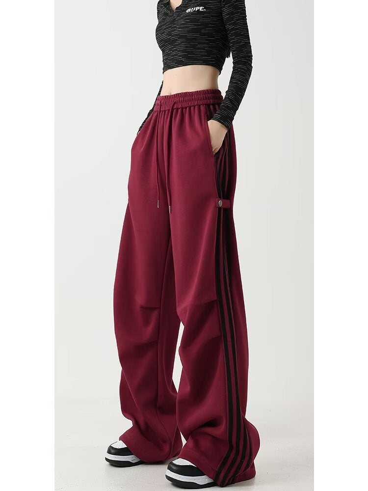 Tall Long Striped Pants Men'S Autumn Dipping Plus Size Sweatpants Loose Wide-Leg Casual Pants Women'S - Image 5