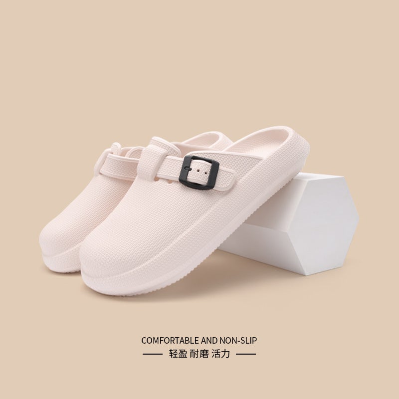 New Summer Style Flat-Bottomed Closed-Toe Slippers With Soft Soles, Comfortable And Fashionable, Versatile For Couples, Suitable For Outdoor Wear, Unisex Shoes - Image 4
