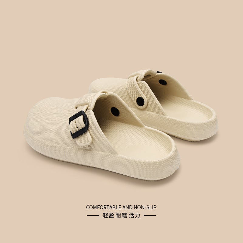 New Summer Style Flat-Bottomed Closed-Toe Slippers With Soft Soles, Comfortable And Fashionable, Versatile For Couples, Suitable For Outdoor Wear, Unisex Shoes - Image 5