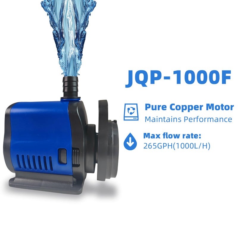 COOSPIDER Aquarium Filter Pond Filter for 35-75 Gallon, 260GPH Powerful Filtration Pond Pump, Submersible Canister Filters for Fish Turtle Tank, Cold Plunge, Clear Wavemaker Oxygen Supply - Image 4