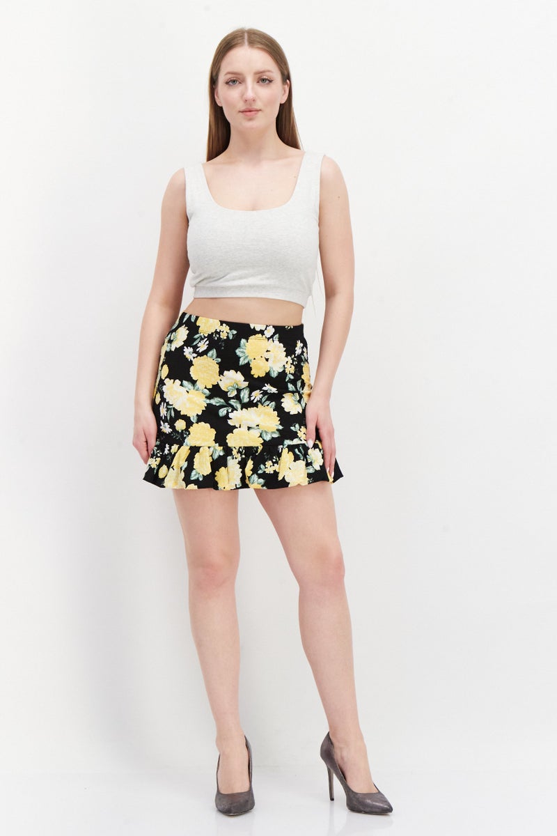 Miss Selfridge Women Petite Floral Print Mini Skirt, Multicolor - Image 2