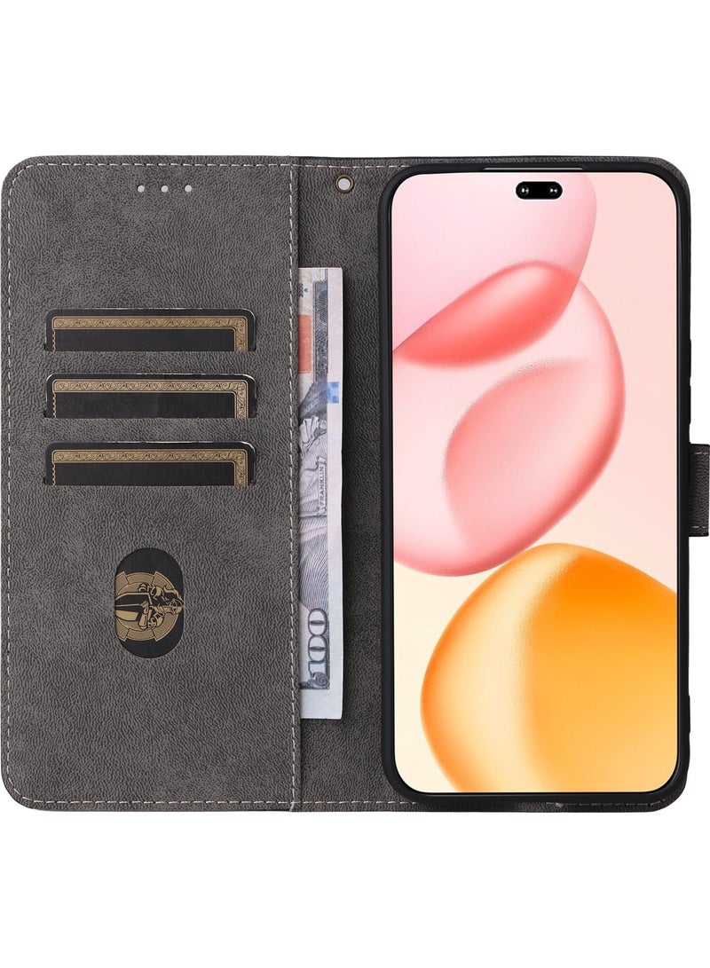 For Honor 400 Pro Flip Cover with Detachable lanyard, PU Leather Full Body Protection Shockproof Flip Mobile Phone Case, RFID Anti-theft Brush Folio Wallet Case - Image 5