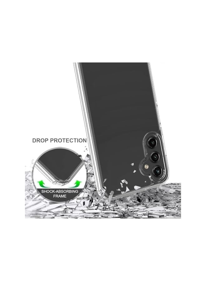 بروماس غطاء حماية كريستالي شفاف لهاتف سامسونج جالاكسي A55 2024، ممتص للصدمات بظهر صلب ورفيع، غير أصفر، شحن لاسلكي متوافق مع سامسونج جالاكسي A55 6.5 بوصة - Image 2