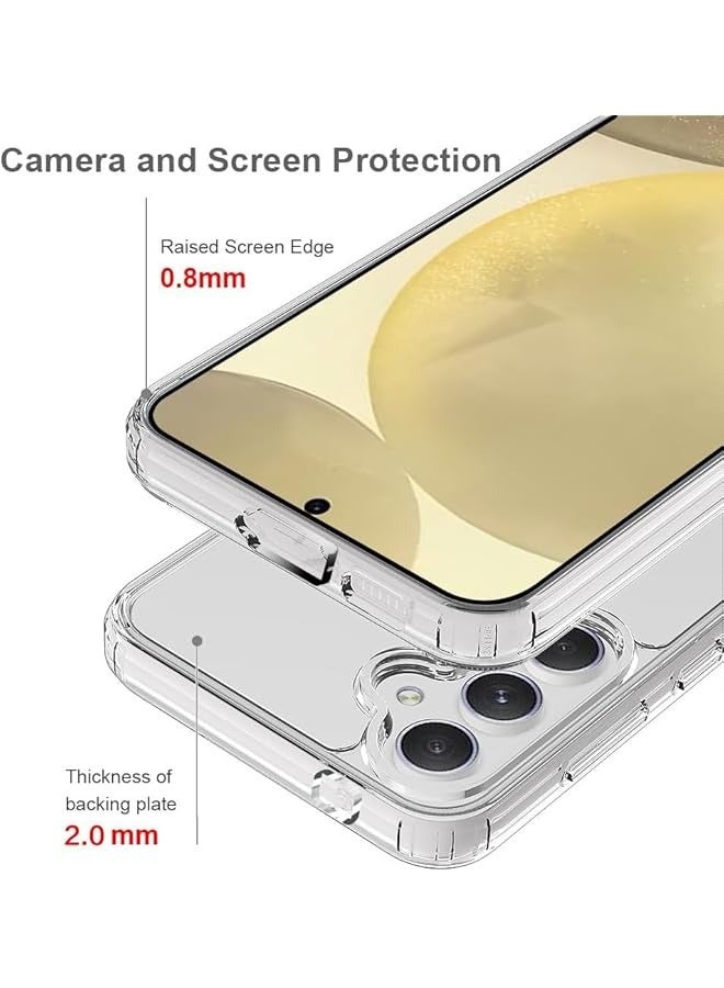 بروماس غطاء حماية كريستالي شفاف لهاتف سامسونج جالاكسي A55 2024، ممتص للصدمات بظهر صلب ورفيع، غير أصفر، شحن لاسلكي متوافق مع سامسونج جالاكسي A55 6.5 بوصة - Image 4