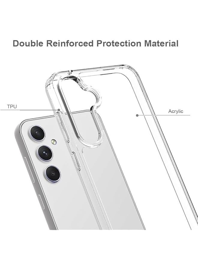 بروماس غطاء حماية كريستالي شفاف لهاتف سامسونج جالاكسي A55 2024، ممتص للصدمات بظهر صلب ورفيع، غير أصفر، شحن لاسلكي متوافق مع سامسونج جالاكسي A55 6.5 بوصة - Image 3