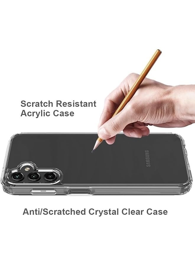 بروماس غطاء حماية كريستالي شفاف لهاتف سامسونج جالاكسي A55 2024، ممتص للصدمات بظهر صلب ورفيع، غير أصفر، شحن لاسلكي متوافق مع سامسونج جالاكسي A55 6.5 بوصة - Image 5