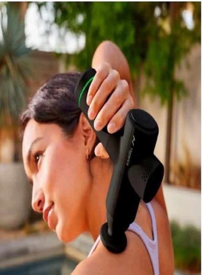 HYPERICE Hypervolt Go 2 in Black - Featuring Quiet Glide Technology - Handheld Percussion Massage Gun | 3 Speeds, 2 Interchangeable Heads | Helps Relieve Sore Muscles and Stiffness  - Image 3