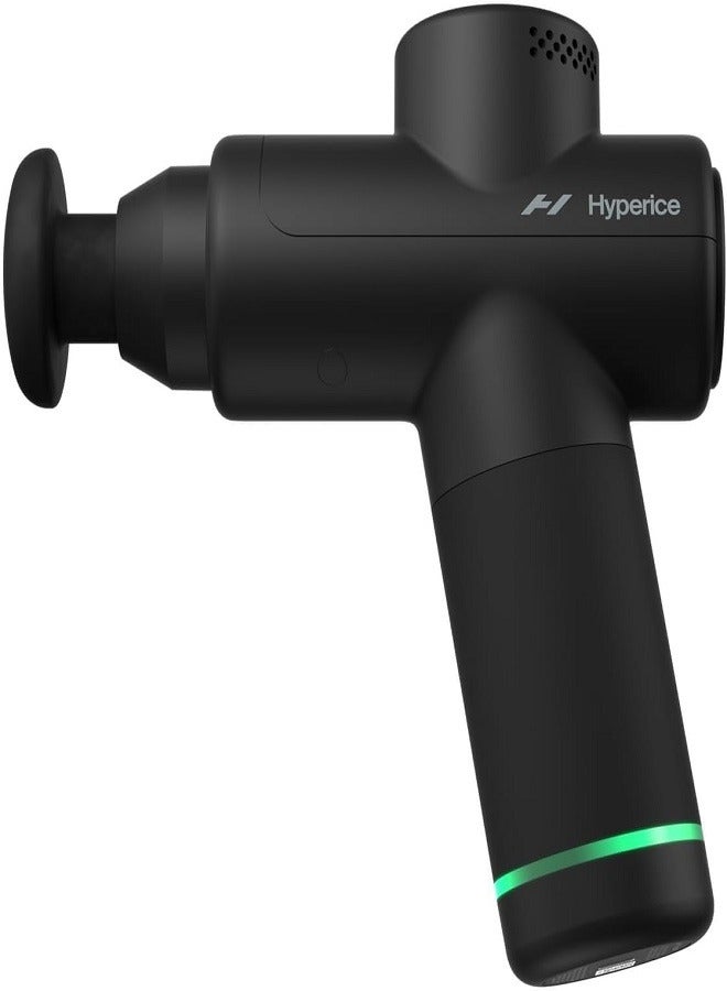 HYPERICE Hypervolt Go 2 in Black - Featuring Quiet Glide Technology - Handheld Percussion Massage Gun | 3 Speeds, 2 Interchangeable Heads | Helps Relieve Sore Muscles and Stiffness  - Image 1