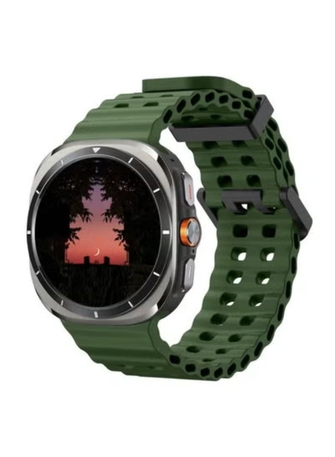 TIGER Soft Silicone Adjustable Replacement Strap for 47mm Galaxy Watch 7 Ultra | Durable Sport Bracelet | Lightweight, Sweat-Resistant Band for Active Use | Easy Installation – - Image 1