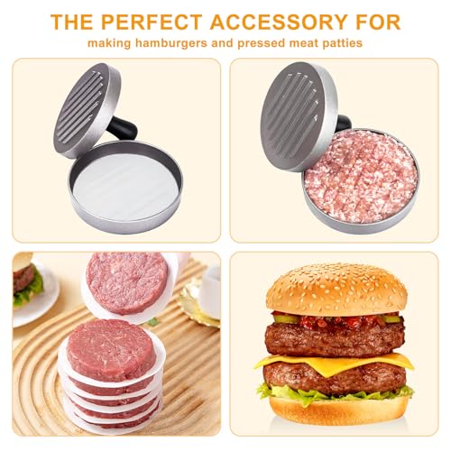 YUFDA 250Pcs-4 Inch Parchment Paper Rounds, YUFDA Non-Stick Baking Parchment Rounds/Hamburger Patty Paper Sheet, Precut Round Parchment Paper for Separating Burger Patty, Cookies and More - Image 4