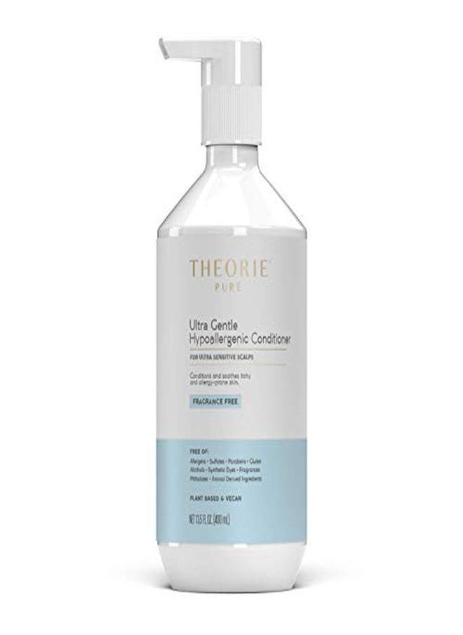 Theorie Pure Ultra Gentle Hypoallergenic Conditioner Plant Based & Vegan Conditions And Soothes Itchy & Allergy Prone Skin Fragrance Free Suited For Ultra Sensitive Scalp Pump Bottle 400Ml (1353 Fl Oz (Pack Of 1))  - Image 1