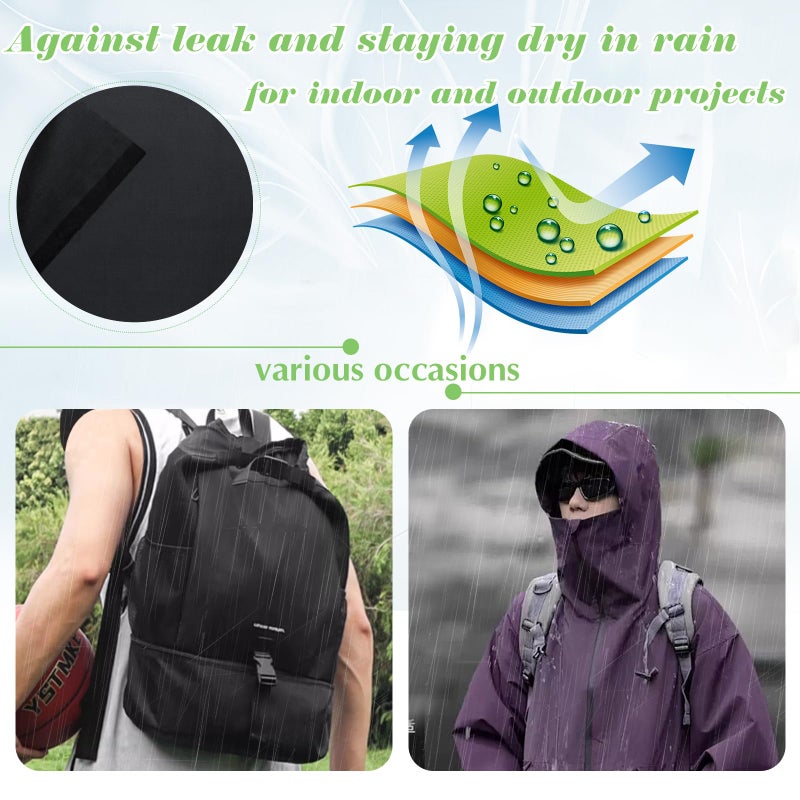 RUDONG M Ripstop Nylon Fabric by The Yard, 1 Yard x 58 Inch Wide Black Polyester Fabric, Waterproof Fabric for Outdoor Clothing, Sewing, Kite, Flag, DIY Crafts - Image 5