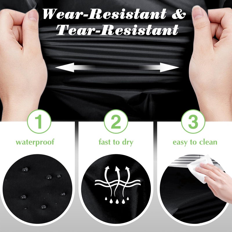 RUDONG M Ripstop Nylon Fabric by The Yard, 1 Yard x 58 Inch Wide Black Polyester Fabric, Waterproof Fabric for Outdoor Clothing, Sewing, Kite, Flag, DIY Crafts - Image 2