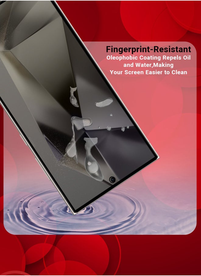 [Samsung Galaxy S24 Ultra] Privacy Screen Protector 9H Full Coverage Screen Tempered Glass Anti-Spy Bubble Free Case Friendly Screen Protector