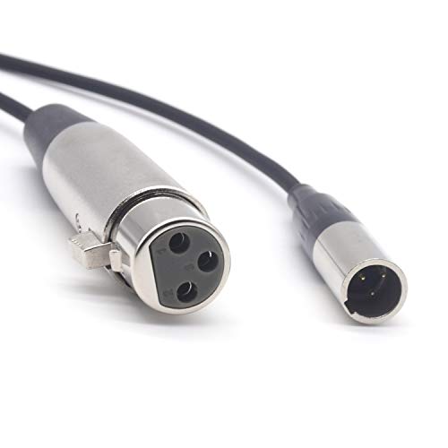 SiYear Mini XLR Male to XLR Female Plug Microphone Cable for Blackmagic Pocket 4K Camera Video Assist 4K, Mini 3 Pin Pro Lapel Audio Cable (5FT/1.5M) - Image 3