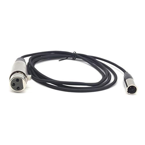 SiYear Mini XLR Male to XLR Female Plug Microphone Cable for Blackmagic Pocket 4K Camera Video Assist 4K, Mini 3 Pin Pro Lapel Audio Cable (5FT/1.5M) - Image 2
