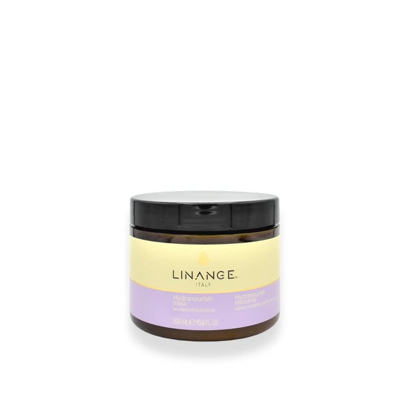 LINANGE Hydranourish Mask - Hydrating & Nourishing Milk, Keratin, and Olive Oil Hair Mask, 500ml / 16.9 oz.