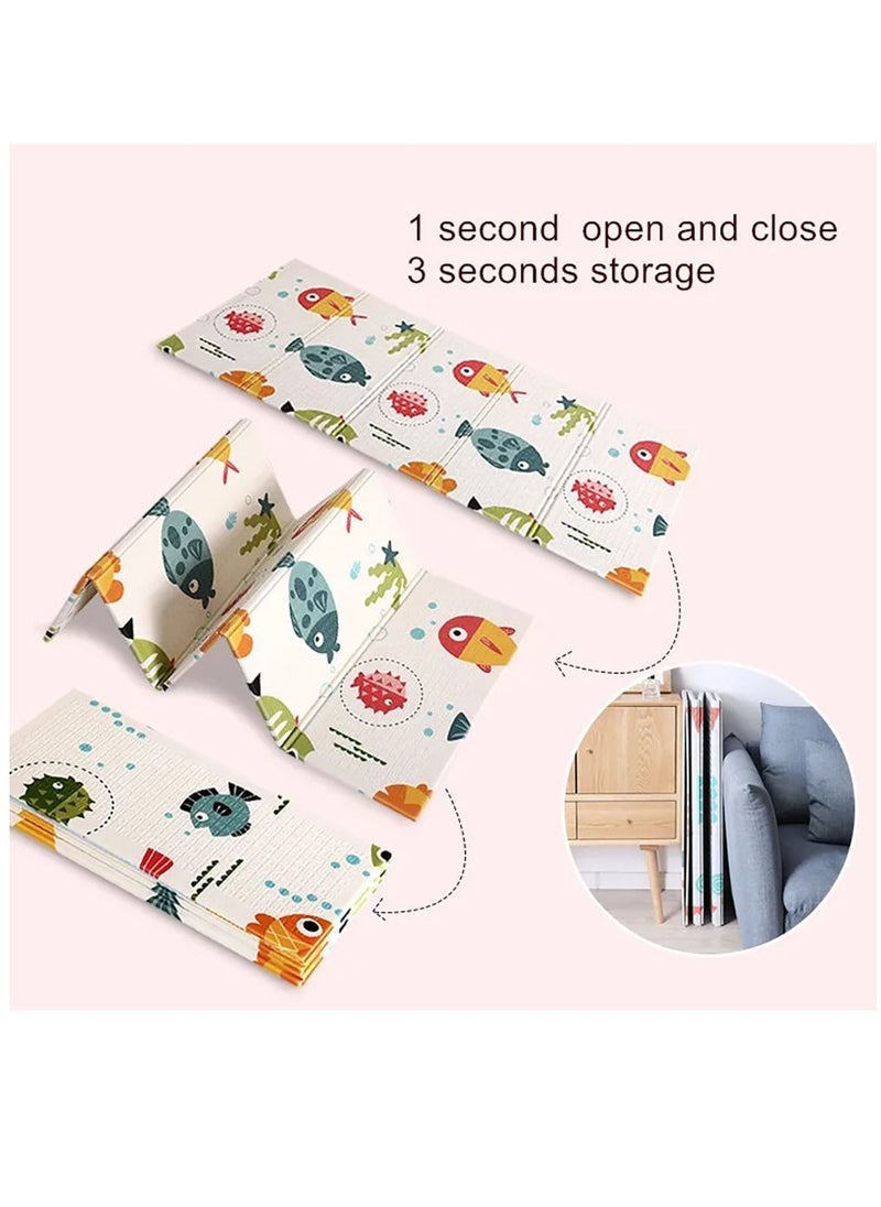 Baby Play Mat, Foldable Crawling Carpet Puzzle Mat, Educational Kids Activity Rug Blanket Floor Games Toys 200 * 180 * 1cm (Green) - pzsku/Z372D953A41C7D756226EZ/45/_/1694346363/f8fa5b7e-47f5-4d65-bab4-13311099e446