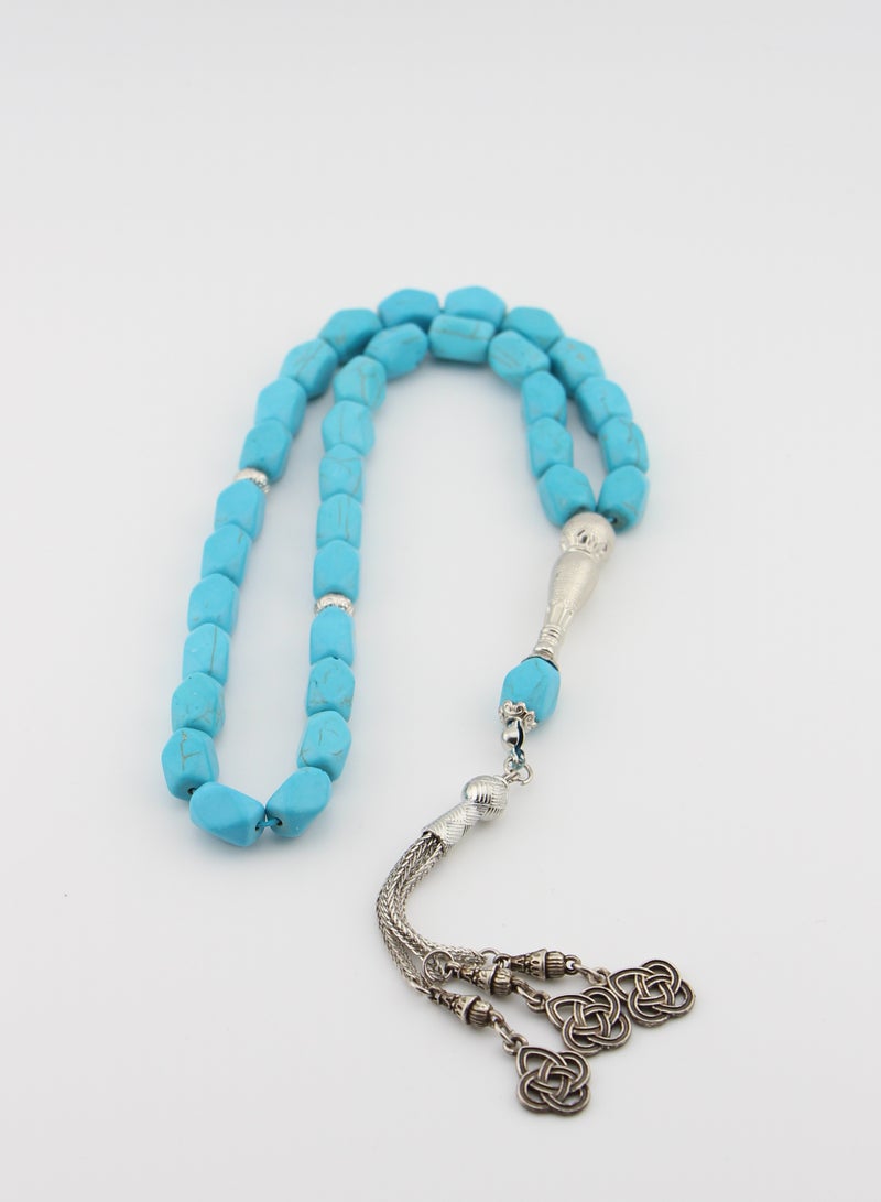 Kamins Collection Hexagonal Turquoise Misbaha - Image 2