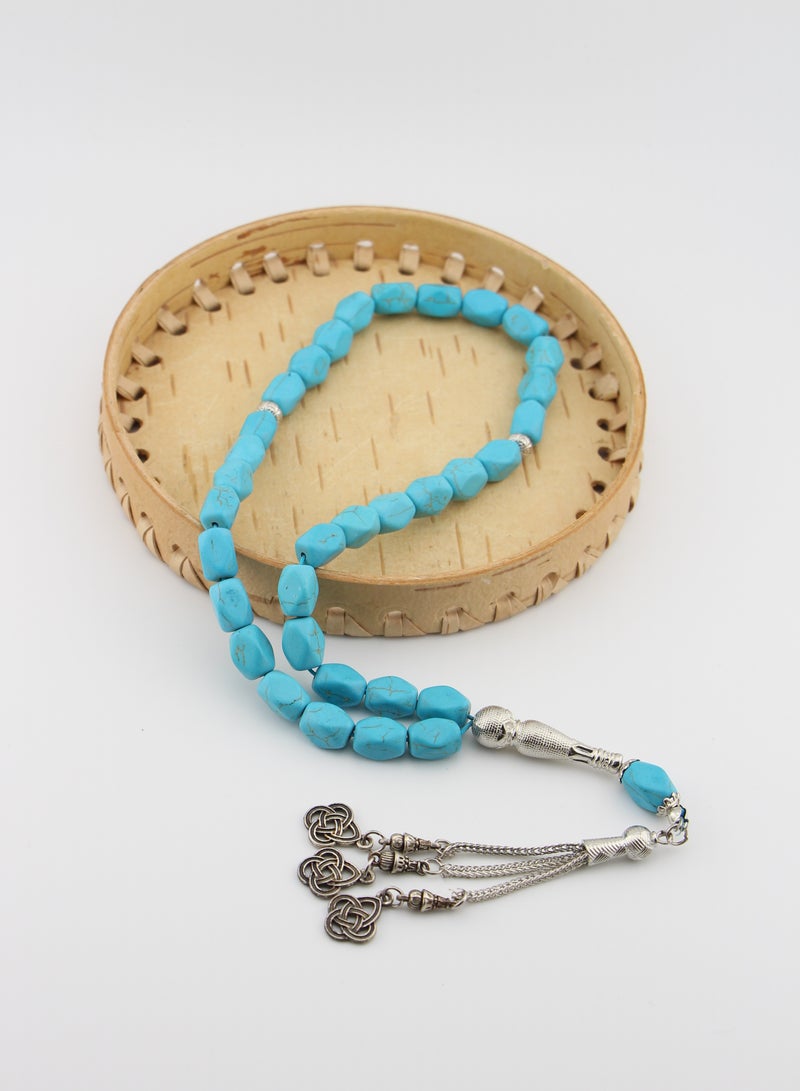 Kamins Collection Hexagonal Turquoise Misbaha - Image 3