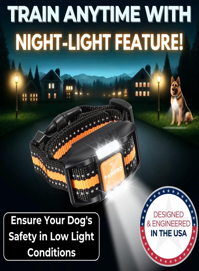 PAWPRO Dog Shock Collar with Remote, Unmatched 4-Mile Range, Night-Light Mode, Training Guide Included, 124 Training Levels & 4 Modes, Beep Vibration Shock, Waterproof Rechargeable, Fits All Dogs (1 Collar) - Image 5