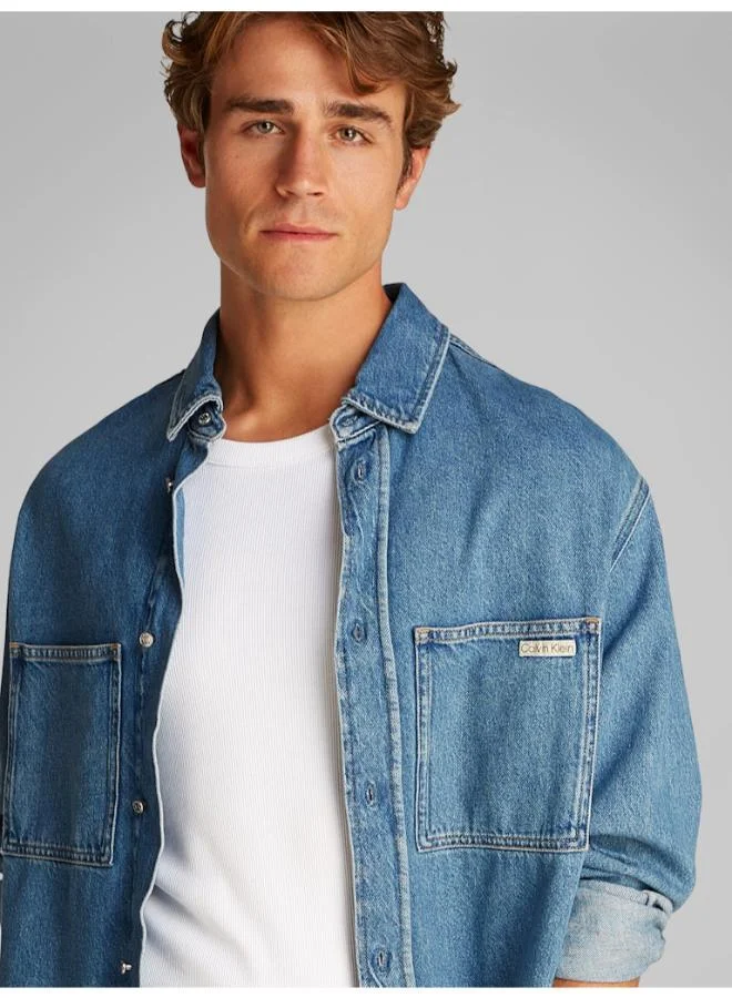 CALVIN KLEIN Relaxed Long Sleeve Denim Shirt