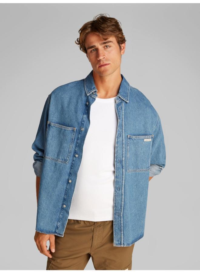 CALVIN KLEIN Relaxed Long Sleeve Denim Shirt  - Image 1