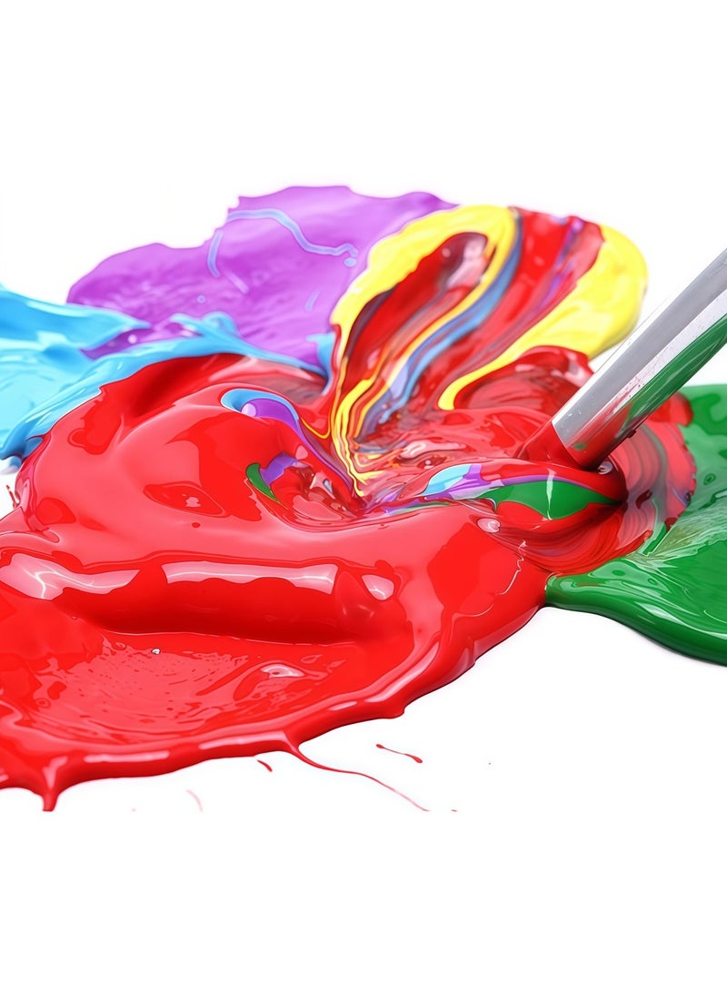 Professional acrylic paint set, 12 basic colors (35 ml/1.18 oz) in tubes, suitable for canvas, rocks, stone, wood, fabric and other materials. Art supplies. - view 2