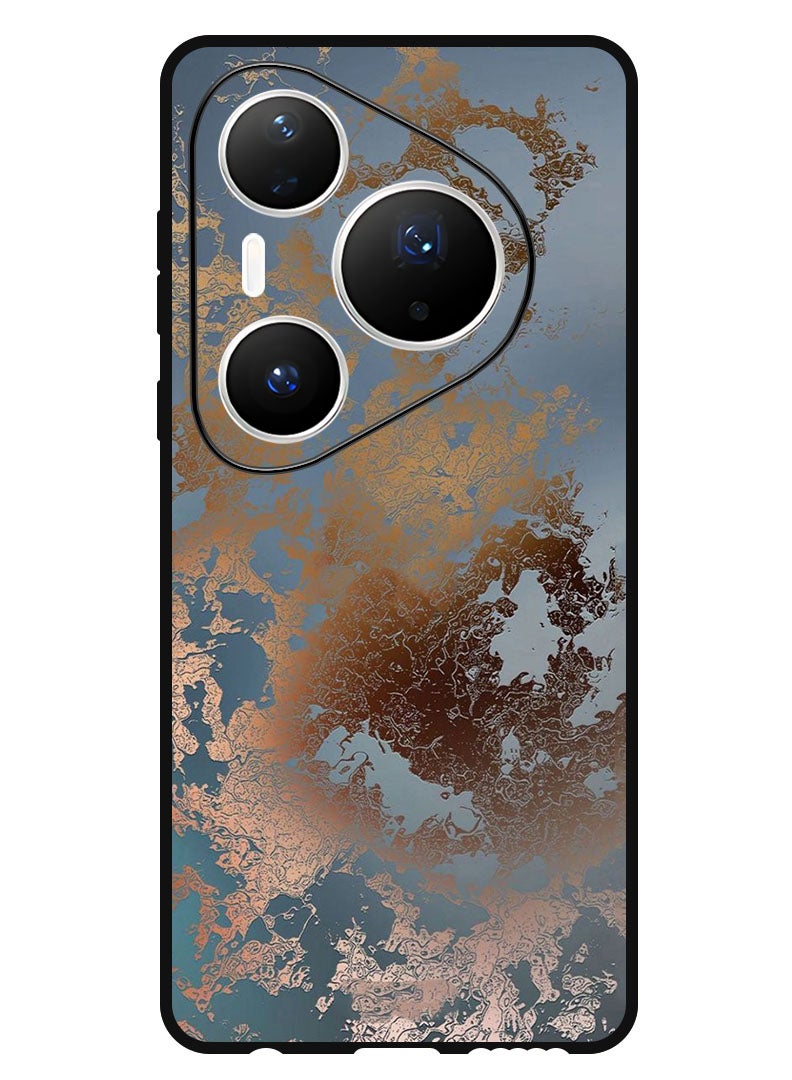 Theodor Case Compatible with Huawei Pura 80 Pro 6.8 Inch Protection Shockproof Bumper Cover Golden Grey Design - Image 1