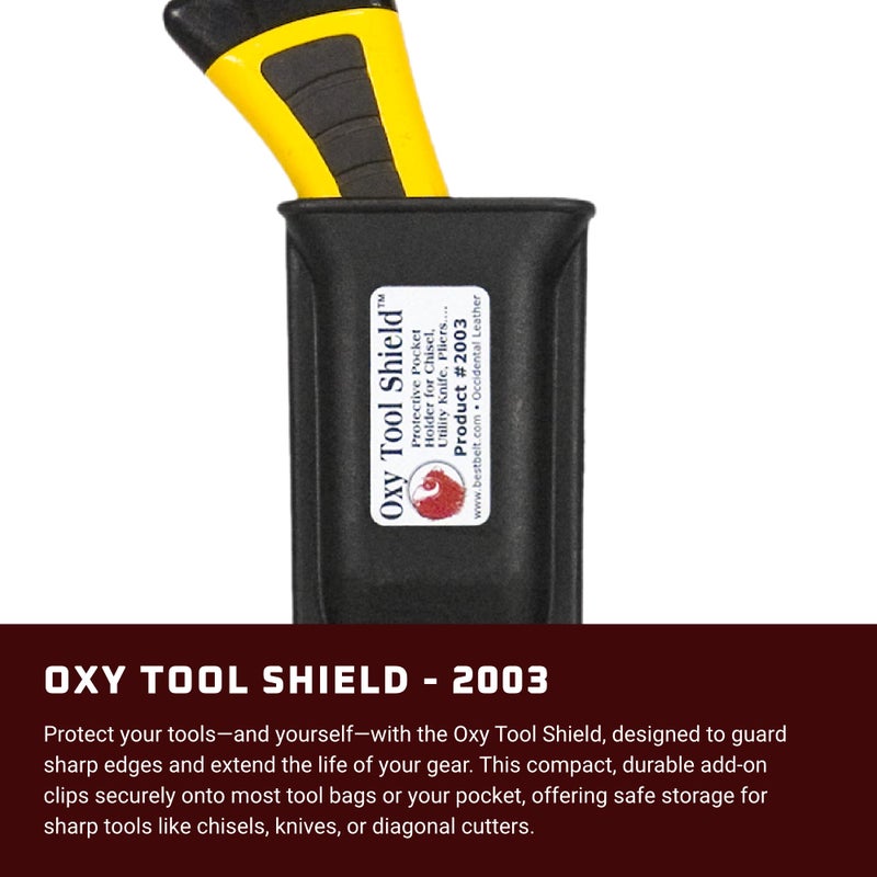 Occidental Leather Oxy Tool Shield - 2 Pockets & Tool Holders - Clip-On Convenience - Protective Build - Lightweight - Made in USA - Image 2