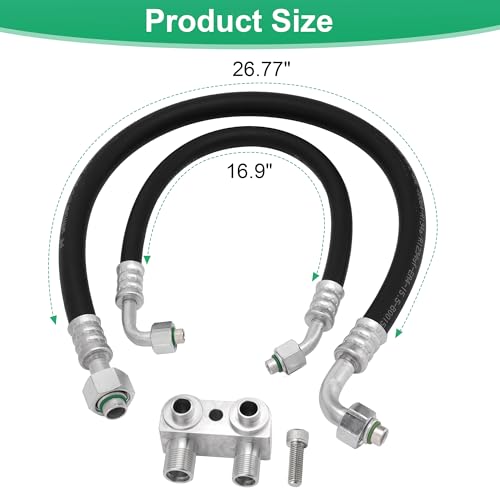 Jetuplusllc Fits for 1982-1992 Camaro/Firebird LSX LS1 Conversion Engine Motor Swap A/C Line Kit,Will not Work with Stock LS1 Exhaust Manifolds - Image 3