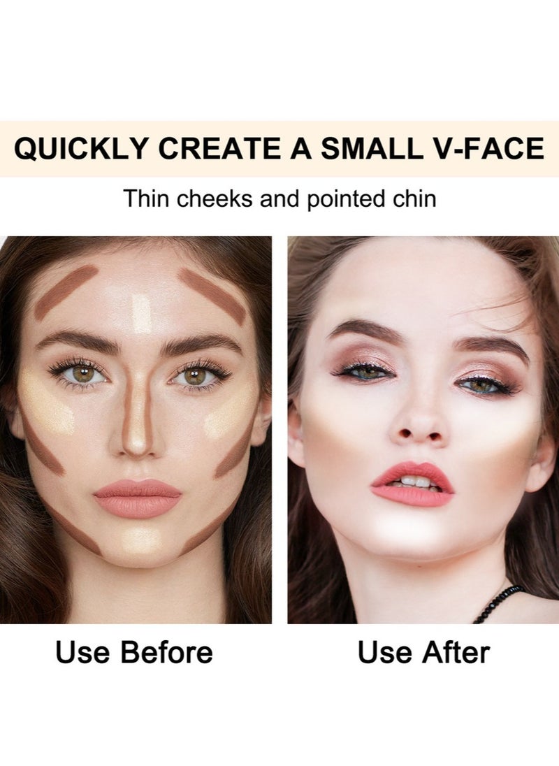 FOCALLURE - Set of Face Highlighter & Contour Stick + Skin Evolution Liquid Foundation -#4 Natural - Image 1