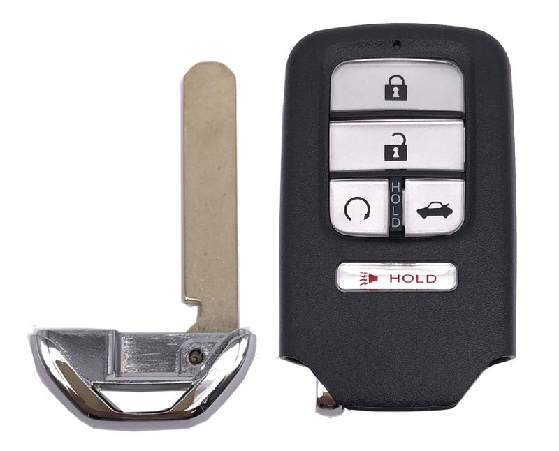 Muxkenper Remote Smart Key Fob Shell Case Fit for 2016 2017 2018 Honda Civic CR-V Pilot Keyless Entry Replacement Car Key Cover (Silver, 5 Buttons) - Image 4