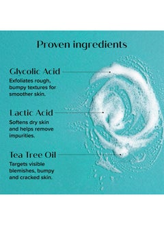 Medix 5.5 MEDIX 5.5 Body Scrub Skin Care Glycolic Acid Exfoliating Body Cleanser KP Bump Eraser | AHA + Lactic Acid Anti Aging All Skin Type Wash | Keratosis Pilaris & Acne | Foaming Body & Face Wash, 15 Fl Oz  - Image 3