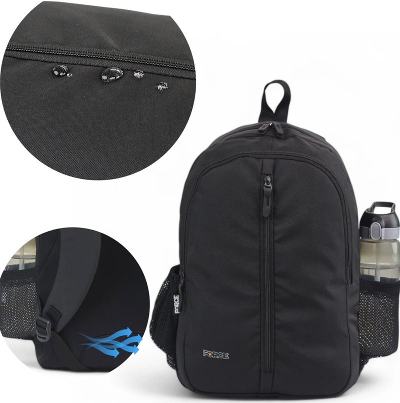 Force Basic Unisex Backpack Black – Full waterproof - Image 2