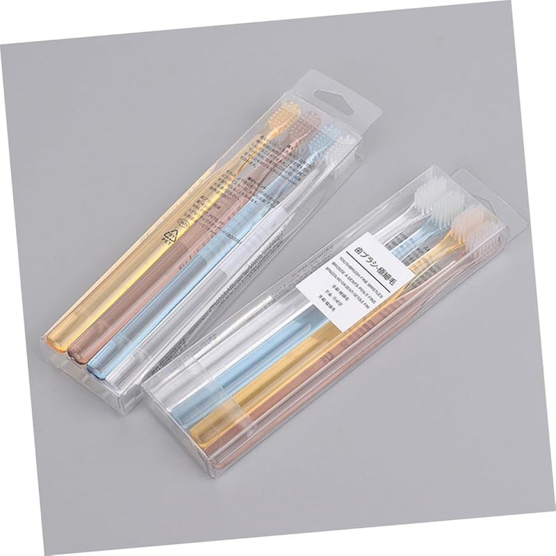 فاليكلود 8 حزمة فرشاة أسنان بلورية واضحة شعيرات ناعمة تصميم مريح للاستخدام في السفر والمنزل - Image 3