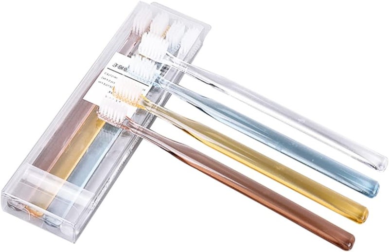 فاليكلود 8 حزمة فرشاة أسنان بلورية واضحة شعيرات ناعمة تصميم مريح للاستخدام في السفر والمنزل - Image 2