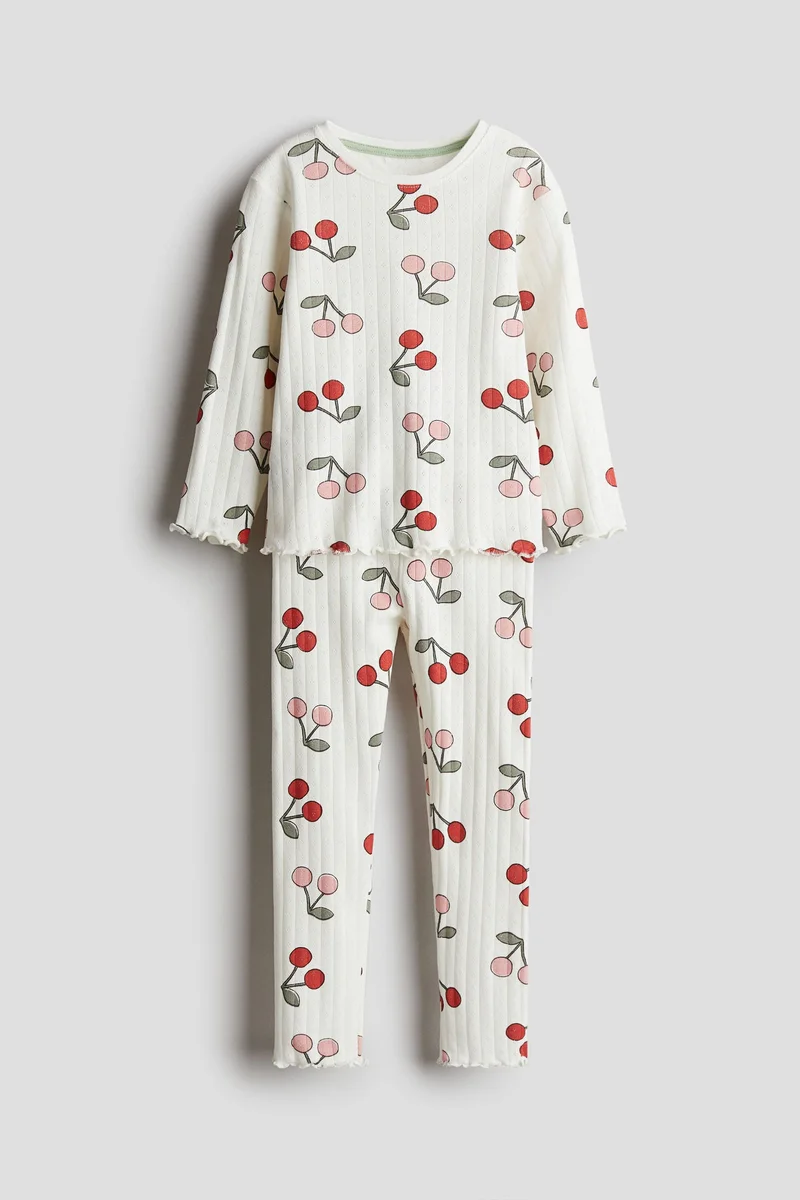 H&M Ribbed cotton pyjamas